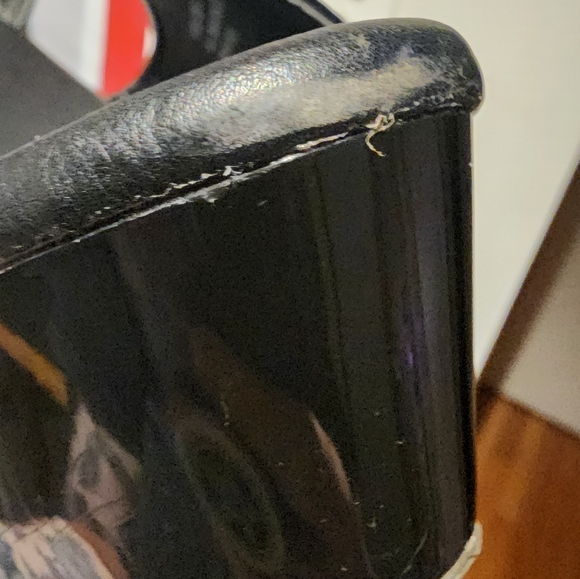 Pleaser Patent Peep Toe Platform Heels - Picture 13 of 15